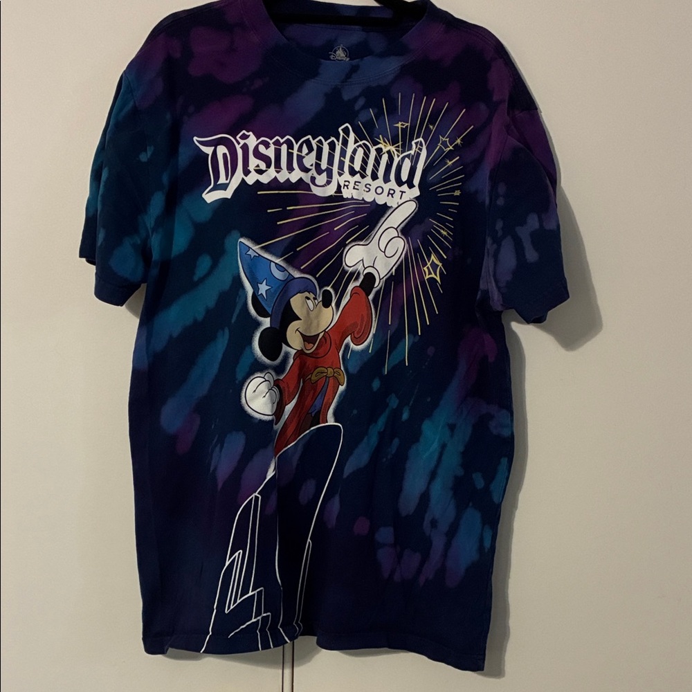 Disneyland Mickey Mouse Tie-Dye Shirt - Blue and Purple, large
